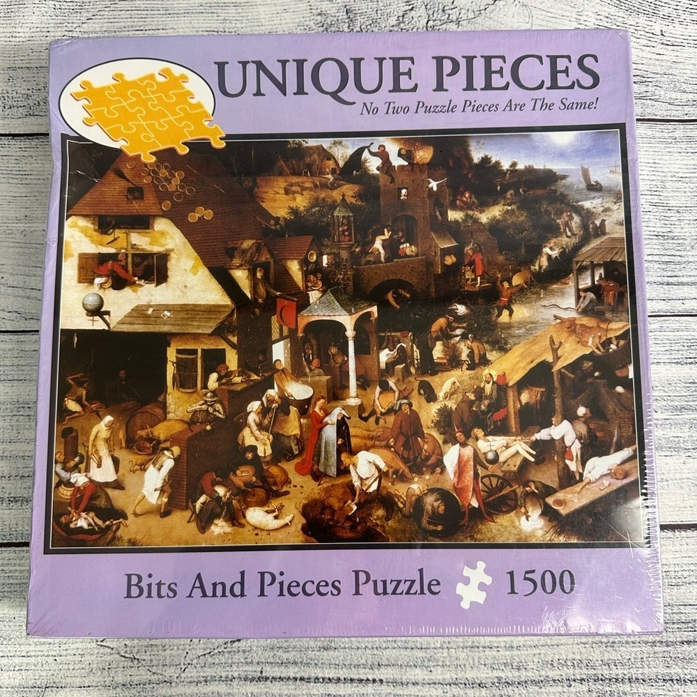 BITS AND PIECES JIGSAW PUZZLE 1500 UNIQUE PIECES FIND THE PROVERBS BRUEGEL
